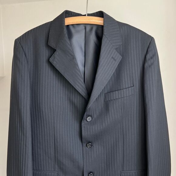 Ermengildo Zegna Black Blazer Loro Piana Sportcoat Jacket Size 52 Professional - Picture 3 of 7